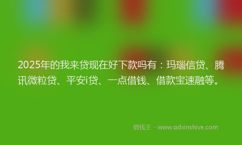 2025年的我来贷现在好下款吗有：玛瑙信贷、腾讯微粒贷、平安i贷、一点借钱、借款宝速融等。