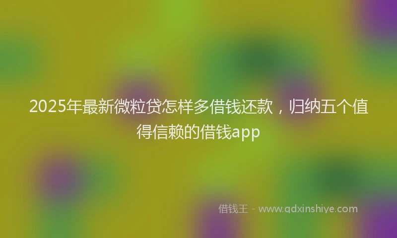 2025年最新微粒贷怎样多借钱还款，归纳五个值得信赖的借钱app