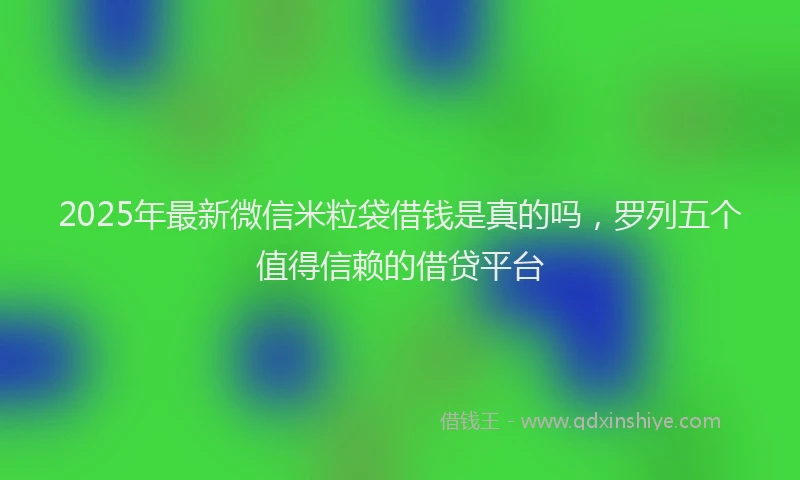 2025年最新微信米粒袋借钱是真的吗，罗列五个值得信赖的借贷平台