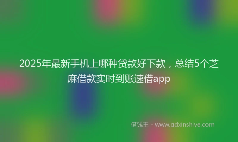 2025年最新手机上哪种贷款好下款，总结5个芝麻借款实时到账速借app