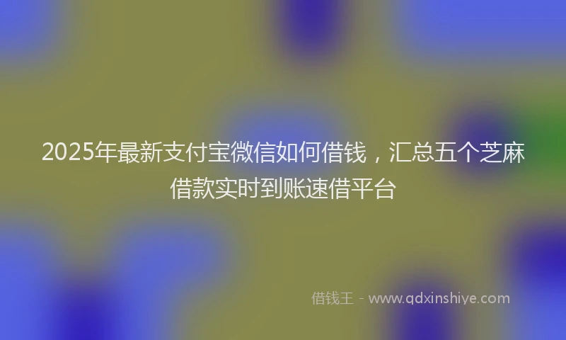 2025年最新支付宝微信如何借钱，汇总五个芝麻借款实时到账速借平台