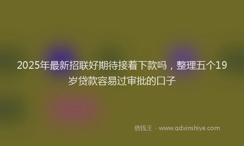 2025年最新招联好期待接着下款吗，整理五个19岁贷款容易过审批的口子