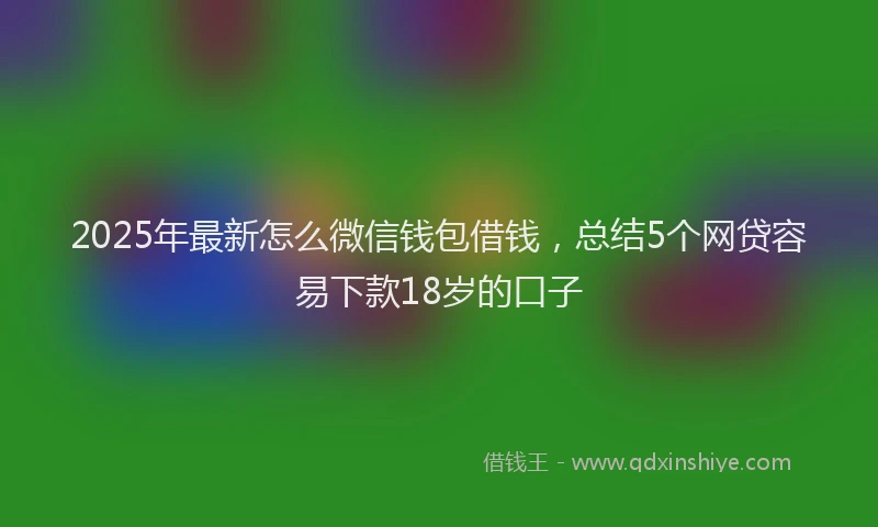 2025年最新怎么微信钱包借钱，总结5个网贷容易下款18岁的口子