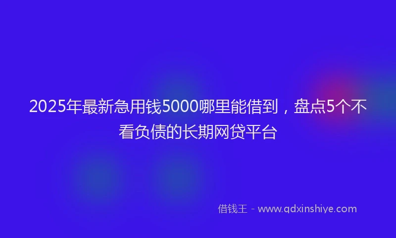 2025年最新急用钱5000哪里能借到，盘点5个不看负债的长期网贷平台