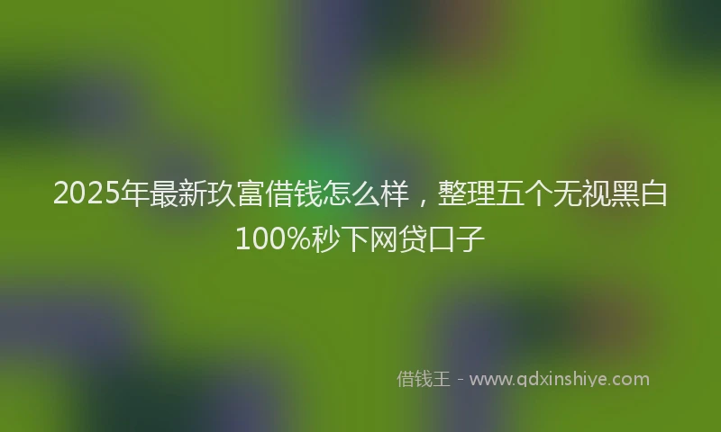 2025年最新玖富借钱怎么样，整理五个无视黑白100%秒下网贷口子