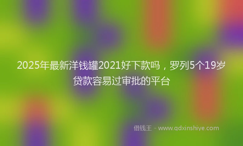 2025年最新洋钱罐2021好下款吗，罗列5个19岁贷款容易过审批的平台