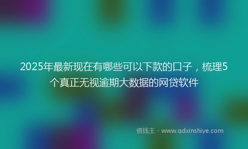 2025年最新现在有哪些可以下款的口子，梳理5个真正无视逾期大数据的网贷软件