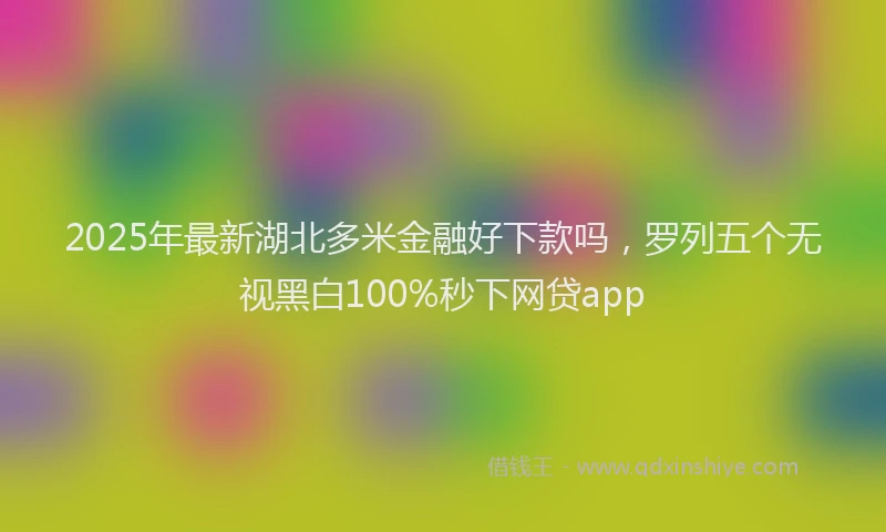 2025年最新湖北多米金融好下款吗，罗列五个无视黑白100%秒下网贷app