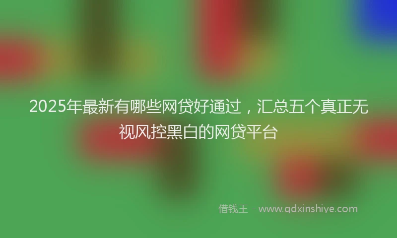 2025年最新有哪些网贷好通过，汇总五个真正无视风控黑白的网贷平台