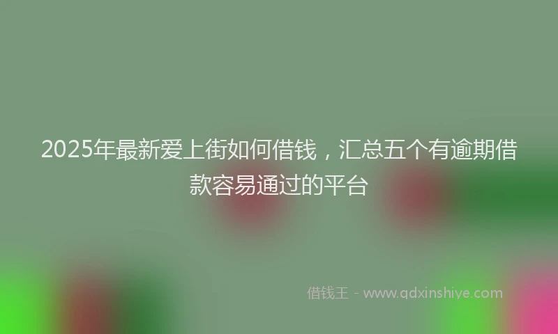 2025年最新爱上街如何借钱，汇总五个有逾期借款容易通过的平台
