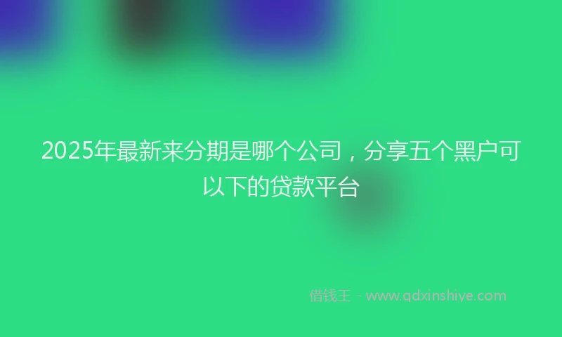 2025年最新来分期是哪个公司，分享五个黑户可以下的贷款平台