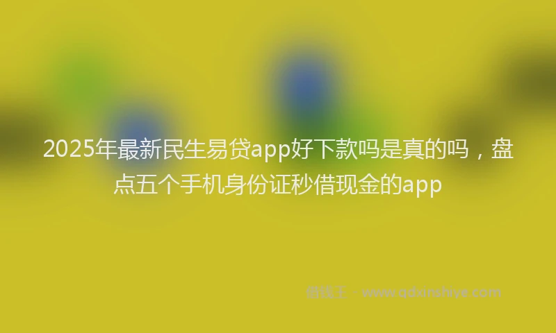 2025年最新民生易贷app好下款吗是真的吗，盘点五个手机身份证秒借现金的app