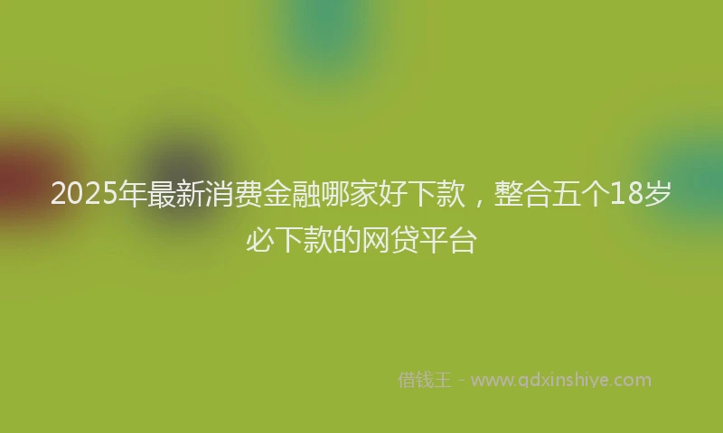 2025年最新消费金融哪家好下款，整合五个18岁必下款的网贷平台