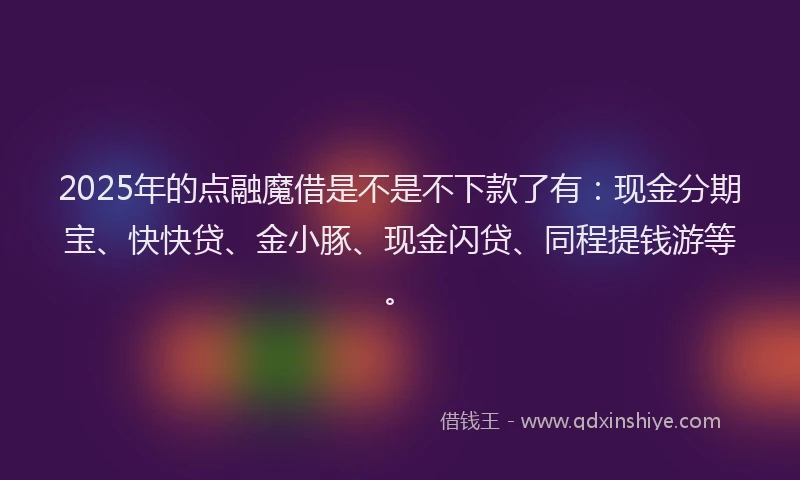 2025年的点融魔借是不是不下款了有：现金分期宝、快快贷、金小豚、现金闪贷、同程提钱游等。