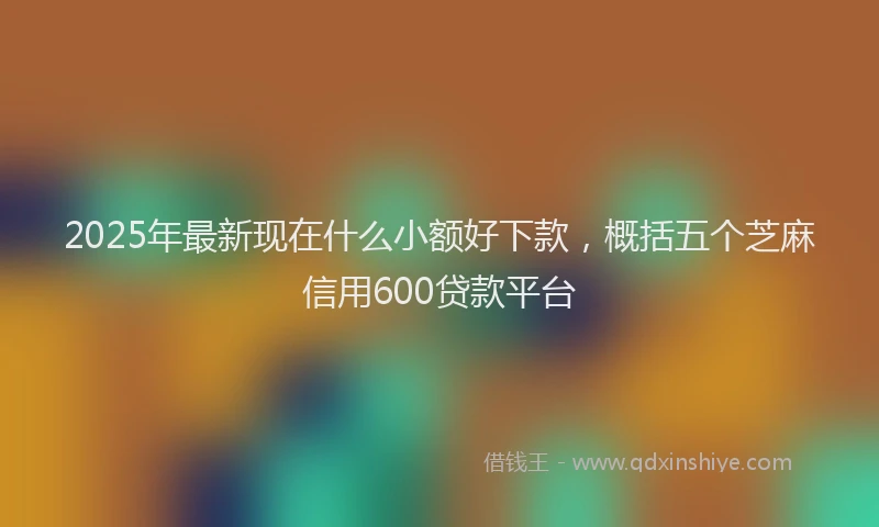 2025年最新现在什么小额好下款，概括五个芝麻信用600贷款平台