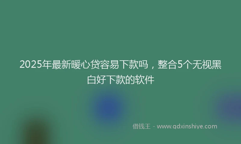 2025年最新暖心贷容易下款吗，整合5个无视黑白好下款的软件