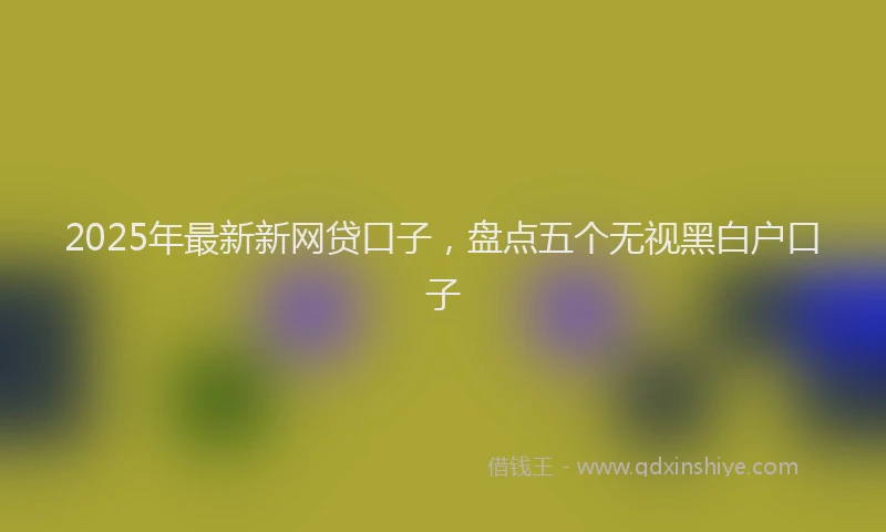 2025年最新新网贷口子，盘点五个无视黑白户口子