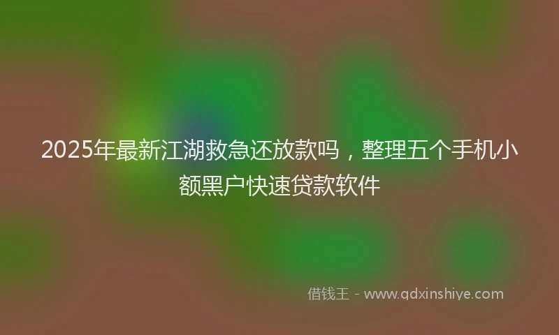 2025年最新江湖救急还放款吗，整理五个手机小额黑户快速贷款软件