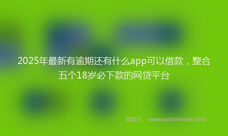 2025年最新有逾期还有什么app可以借款，整合五个18岁必下款的网贷平台