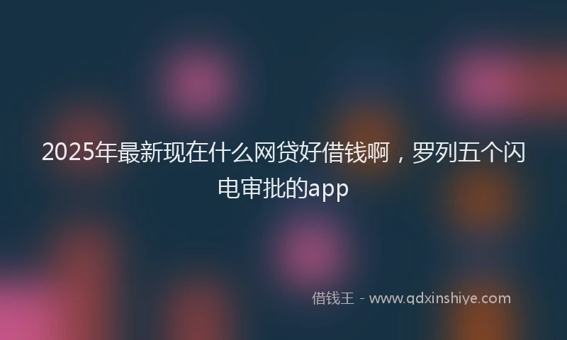 2025年最新现在什么网贷好借钱啊，罗列五个闪电审批的app