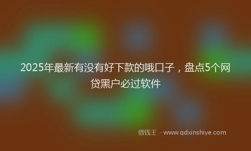2025年最新有没有好下款的哦口子，盘点5个网贷黑户必过软件