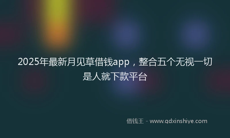 2025年最新月见草借钱app，整合五个无视一切是人就下款平台