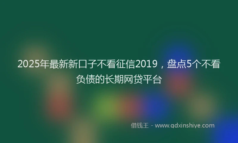 2025年最新新口子不看征信2019，盘点5个不看负债的长期网贷平台