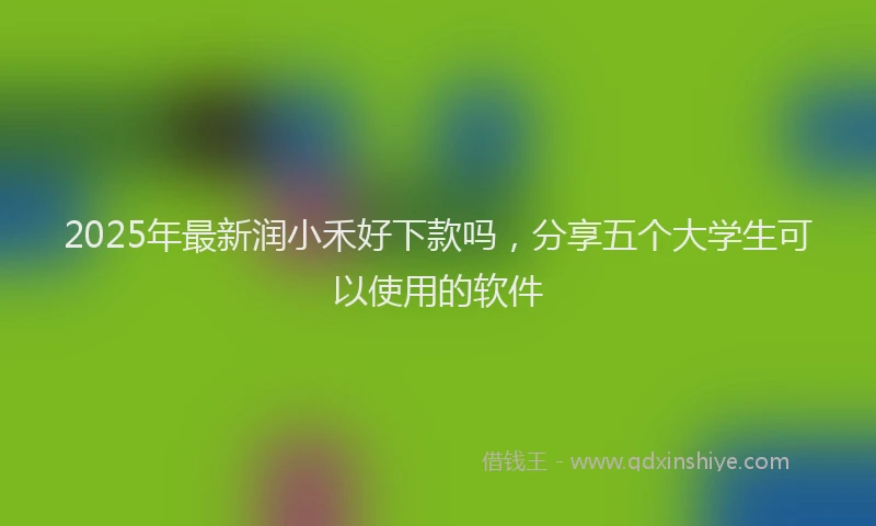 2025年最新润小禾好下款吗，分享五个大学生可以使用的软件