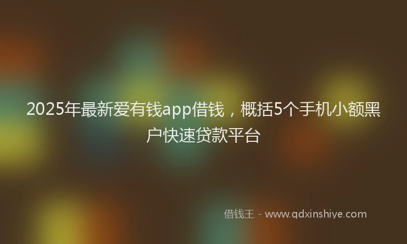 2025年最新爱有钱app借钱，概括5个手机小额黑户快速贷款平台