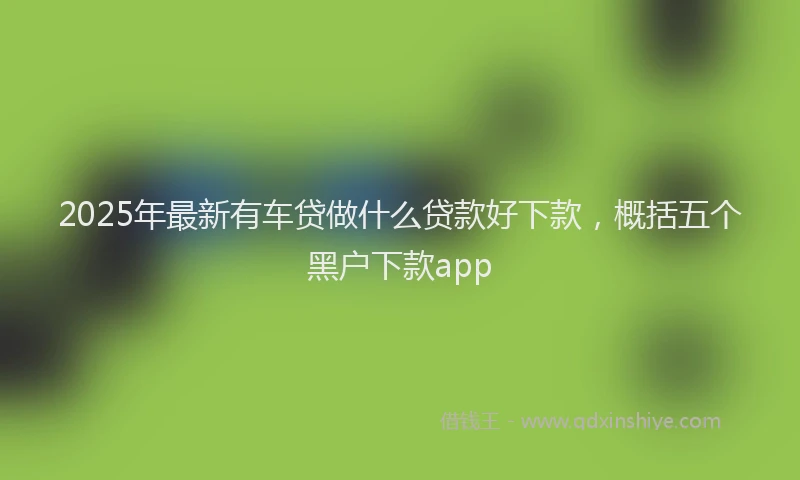 2025年最新有车贷做什么贷款好下款，概括五个黑户下款app