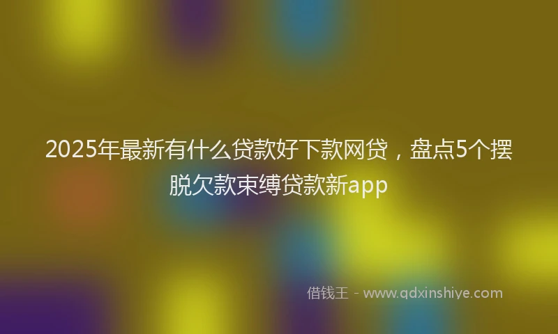 2025年最新有什么贷款好下款网贷，盘点5个摆脱欠款束缚贷款新app