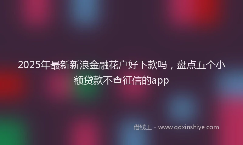 2025年最新新浪金融花户好下款吗，盘点五个小额贷款不查征信的app