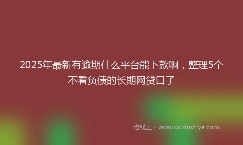 2025年最新有逾期什么平台能下款啊，整理5个不看负债的长期网贷口子
