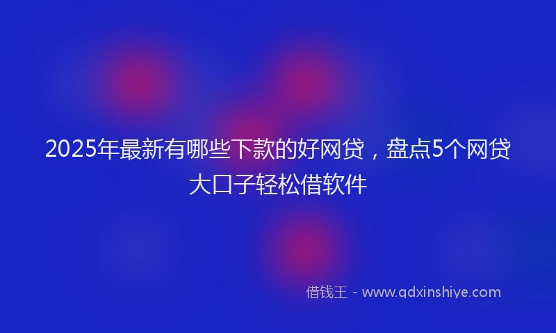 2025年最新有哪些下款的好网贷，盘点5个网贷大口子轻松借软件