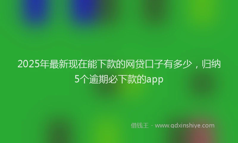 2025年最新现在能下款的网贷口子有多少，归纳5个逾期必下款的app