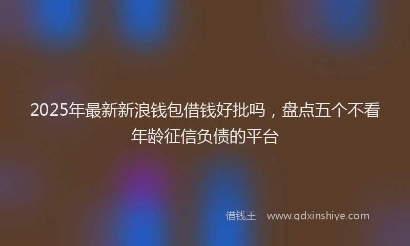 2025年最新新浪钱包借钱好批吗，盘点五个不看年龄征信负债的平台