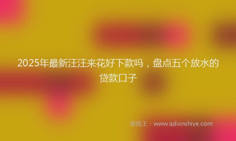 2025年最新汪汪来花好下款吗，盘点五个放水的贷款口子