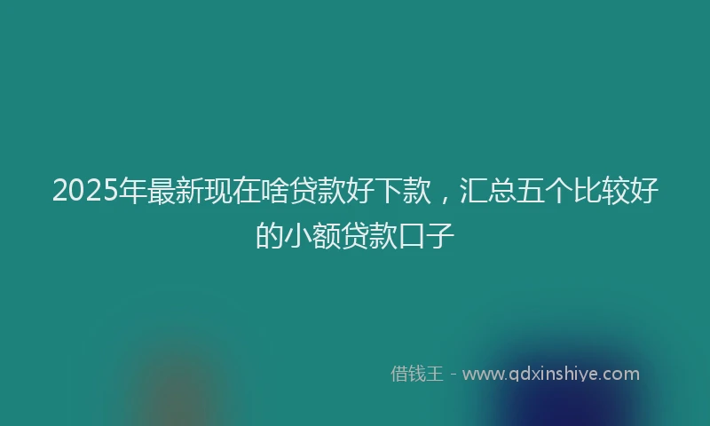 2025年最新现在啥贷款好下款，汇总五个比较好的小额贷款口子