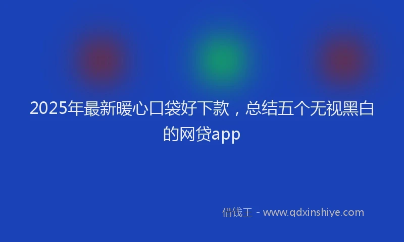 2025年最新暖心口袋好下款，总结五个无视黑白的网贷app