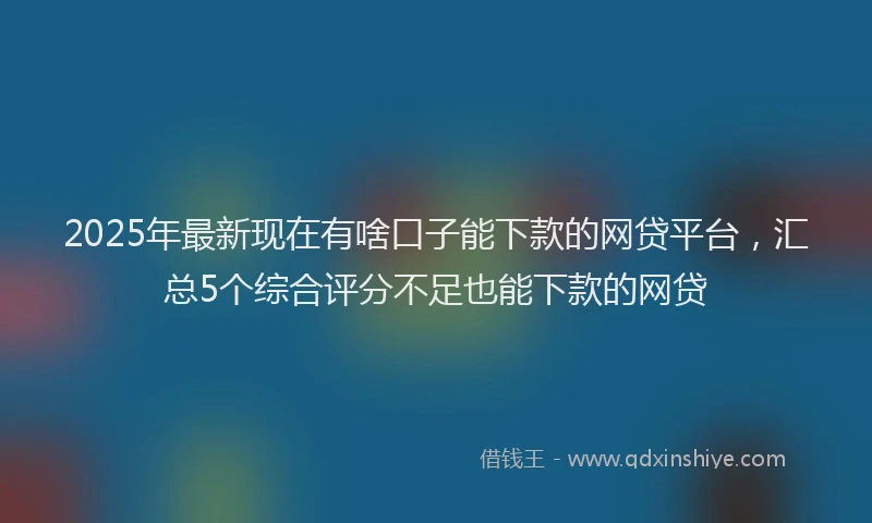 2025年最新现在有啥口子能下款的网贷平台，汇总5个综合评分不足也能下款的网贷