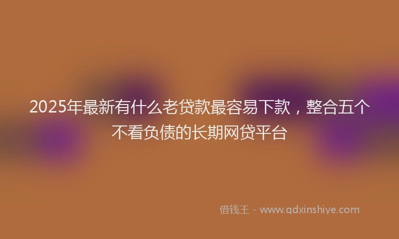 2025年最新有什么老贷款最容易下款，整合五个不看负债的长期网贷平台
