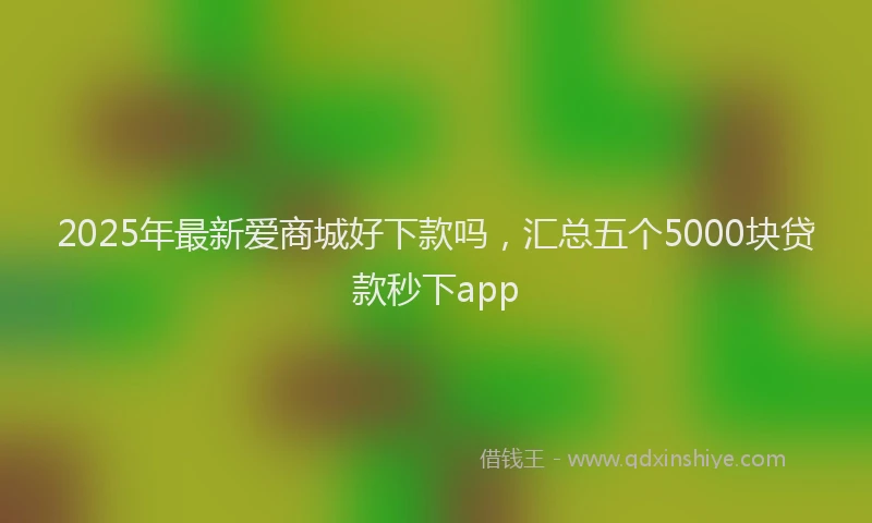 2025年最新爱商城好下款吗，汇总五个5000块贷款秒下app