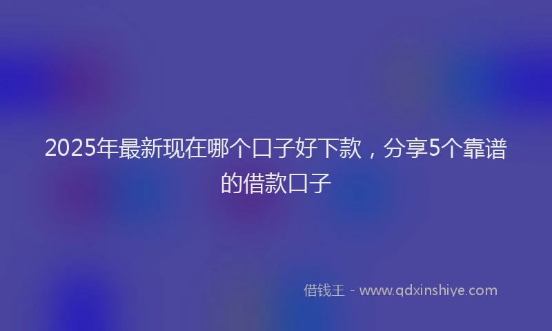 2025年最新现在哪个口子好下款，分享5个靠谱的借款口子