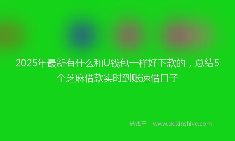 2025年最新有什么和U钱包一样好下款的，总结5个芝麻借款实时到账速借口子