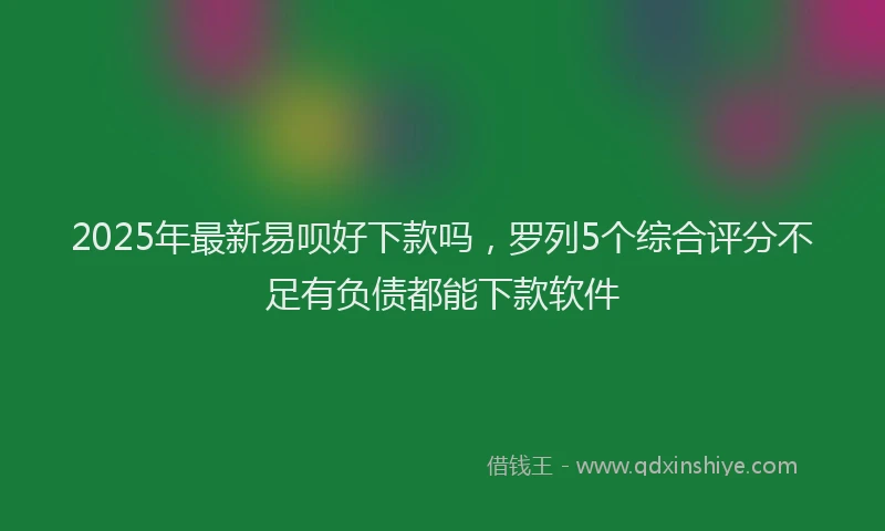 2025年最新易呗好下款吗，罗列5个综合评分不足有负债都能下款软件