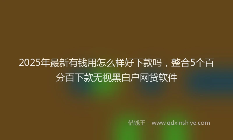 2025年最新有钱用怎么样好下款吗，整合5个百分百下款无视黑白户网贷软件