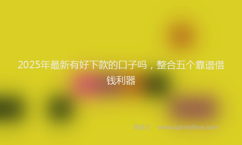 2025年最新有好下款的口子吗，整合五个靠谱借钱利器