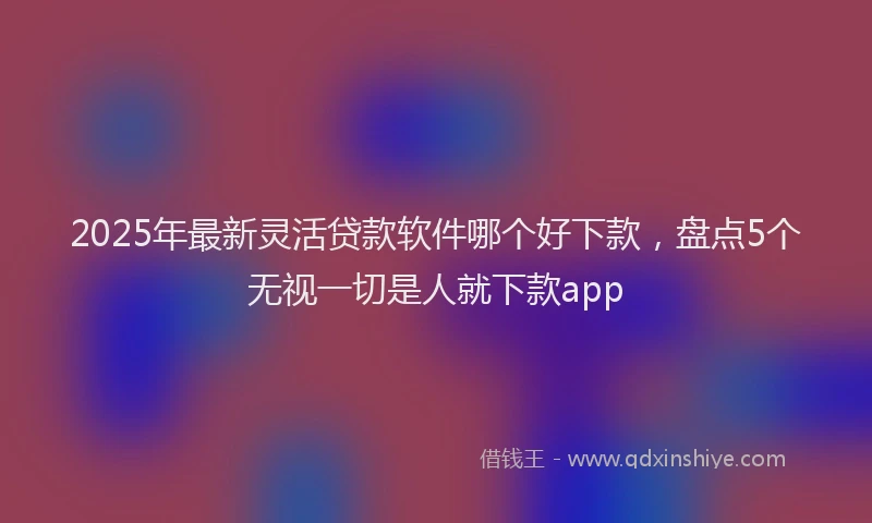2025年最新灵活贷款软件哪个好下款，盘点5个无视一切是人就下款app