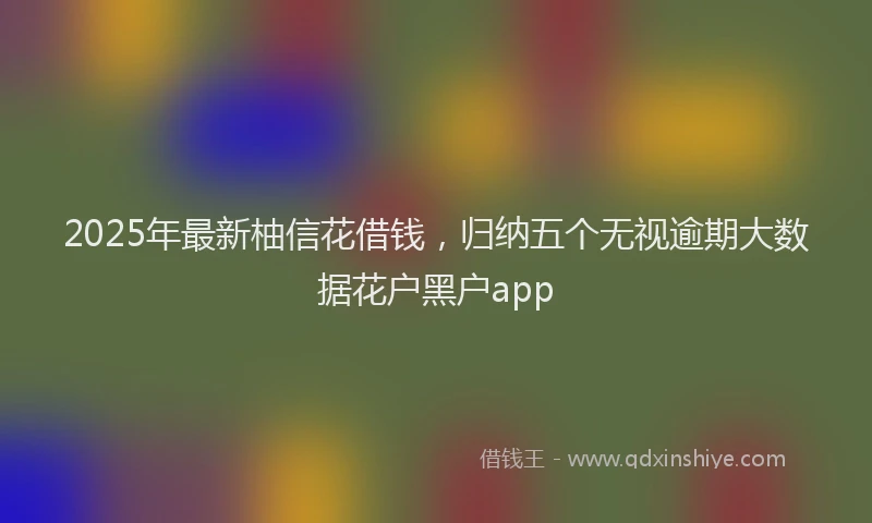 2025年最新柚信花借钱，归纳五个无视逾期大数据花户黑户app