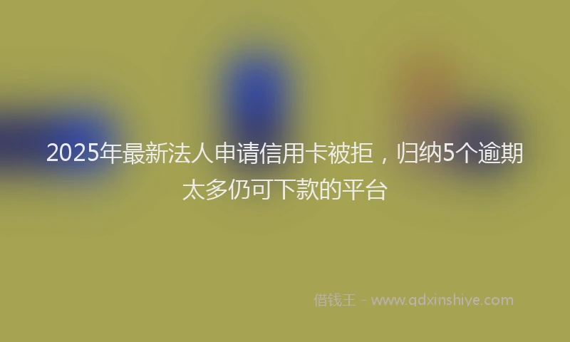 2025年最新法人申请信用卡被拒，归纳5个逾期太多仍可下款的平台